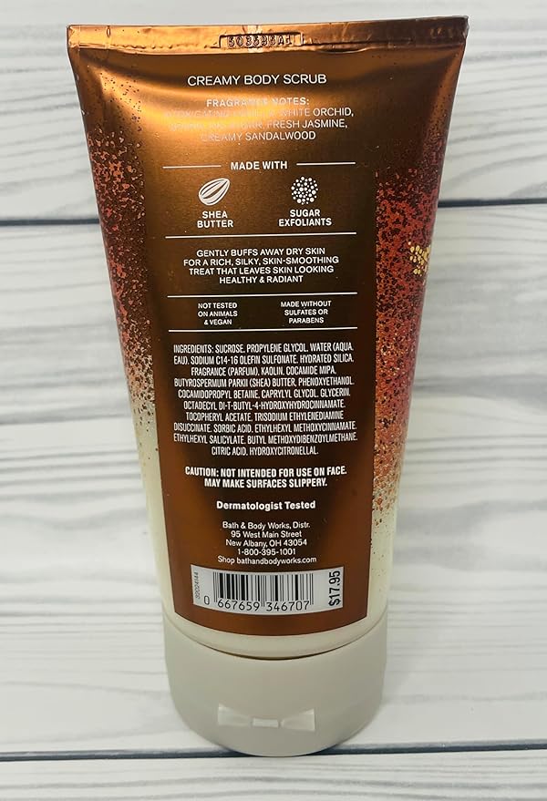 Bath and Body Works Women's Warm Vanilla Sugar Creamy Body Scrub 8 Ounces