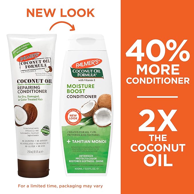 Palmer's Coconut Oil Formula Moisture Boost Conditioner, 13.5 Fl Oz (Pack of 2)
