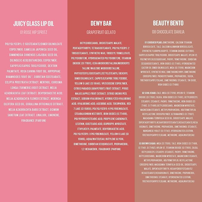 KAJA Heart & Seoul Best of Kaja Eye, Cheek & Lip Set - Includes Jumbo-Sized Plumping Lip Oil Gloss, Cheek & Lip Blush Dewy Bar & 3-Color Beauty Bento Eyeshadow Palette - Face Makeup Women Gift Set