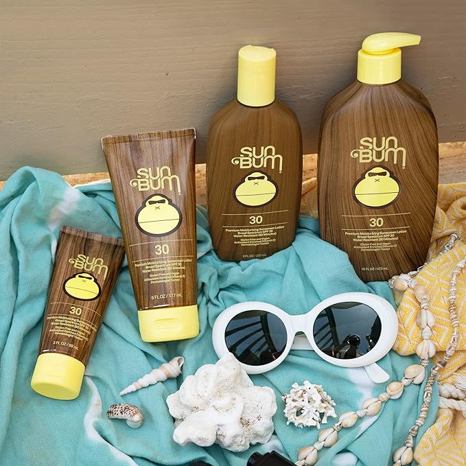 Sun Bum Original SPF 30 Sunscreen Lotion | Vegan and Hawaii 104 Act Compliant (Octinoxate & Oxybenzone Free) Broad Spectrum Moisturizing UVA/UVB Sunscreen with Vitamin E | 3 oz (Pack of 2)
