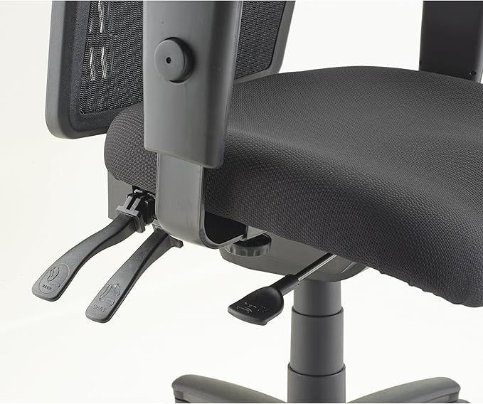 Lorell ErgoMesh High-Back Executive Office Chair - Adjustable Seat & Back Angles, Customizable Arm Height & Width, Breathable Mesh Design, Ergonomic Support, 5-Year Limited Warranty