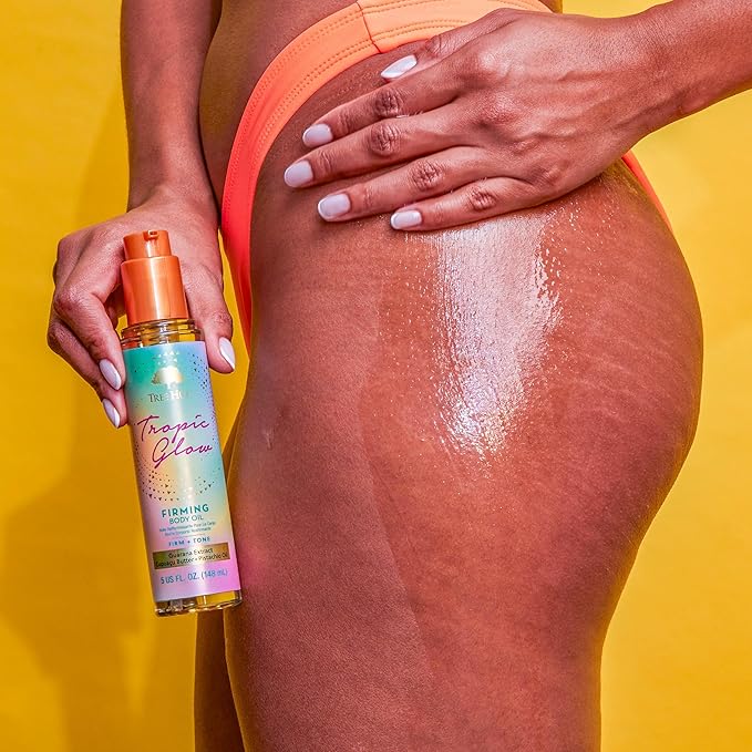 Tree Hut Tropic Glow Firming Body Oil, Hydrating Oil with Cupuacu Butter, Guarana & Pistachio Oil for Glowing Skin, 5 fl oz