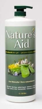 Natures Aid Original Skin Gel with Aloe Vera Extract for Dry, Flaky & Itchy | Facial Acne, Brown Spots, Toner & Cleanser | Sunburn | Rashes | Bug Bites & Stings | Shaving, Waxing & Laser