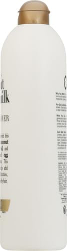 OGX Nourishing + Coconut Milk Moisturizing Conditioner for Strong, Healthy Hair with Coconut Oil & Egg White Protein, Paraben-Free, Sulfate-Free Surfactants, 25.4 fl oz (Pack of 2)