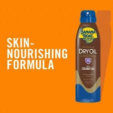 Banana Boat Protective Tanning Dry Oil Clear Spray Sunscreen SPF 15, 6oz, Pack of 3