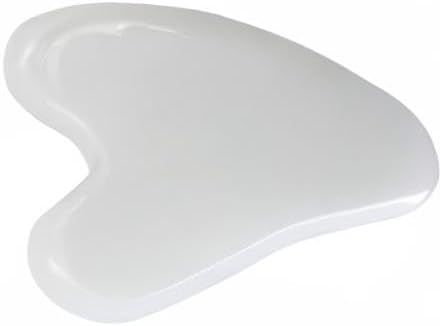 Gua Sha Jade Stone Gua Sha Massage Tool, Guasha Tool for Face and Body Skin Massage. Tools for SPA Acupuncture, Pink Stone for Body Face Neck and Eye, Skin Care Gift for Woman (White)