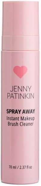JENNY PATINKIN Instant Makeup Brush Cleaner Spray, Cleaner Solution for Makeup Brushes, Makeup Sponge & Powder Puff, Professional & Travel-Sized Sanitizing Spray, Quick Drying. (2.37 fl oz)