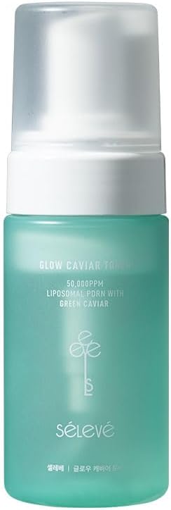 Glow Caviar Bubble Toner – Hydrating & Glow Face Toner with Green Caviar Liposomal, Niacinamide, Panthenol & Ferulic Acid, Sensitive & Dry Skin, Korean Skin Care (3.38 fl.oz / 100ml)