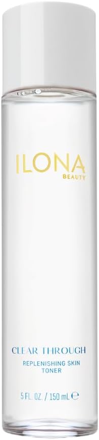 ILONA Clear Through | Replenishing Facial Toner for Soft and Hydrated Skin | Gentle, Alcohol-Free Formula with Glucosamine, Yucca, Gentian, and Hyaluronate for Dry, Sensitive Skin | 5.0 oz.