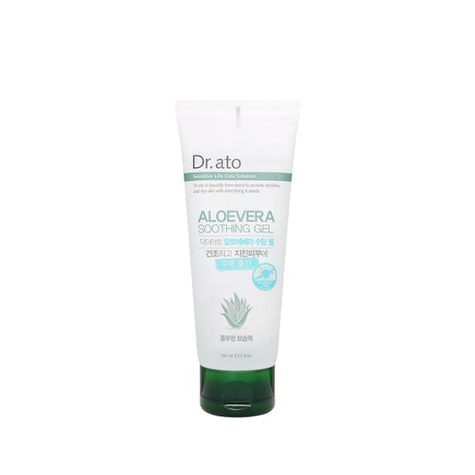 Dr.ato Aloe Vera Soothing Gel - Intensive Aloe Infusion, Hydrating After Sun Skin Care Relief, 90% Pure Aloe Vera Concentration for Healing, Nourishment, and Protection, Korean Skincare (5.07 Fl Oz)
