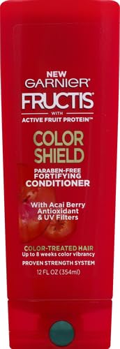 Garnier Fructis Conditioner, Color Shield, 12 Fl Oz | Anti-Fade | For Color-Treated Hair | Pack of 2
