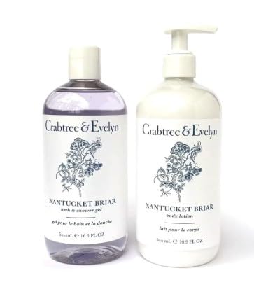 Crabtree & Evelyn Nantucket Briar Body Lotion & Shower Gel Set 16.9 oz