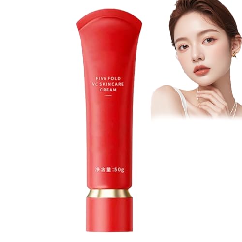 Moisturizing Tone-Up Concealer Cream, Moisturizing 𝐁𝐫𝐢𝐠𝐡𝐭𝐞𝐧ing Tone-up Concealer Cream, Five Fold VC Skincare Creams, Vitamin C Face Serum Moisturizer (1PCS)