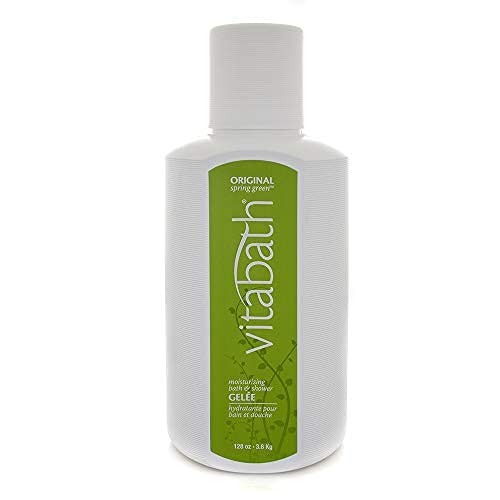 Vitabath Original Spring Green Moisturizing Bath & Shower Gel Wash Invigorating Botanical Skin Rejuvenation Hydrating Dry Skincare Body Cleanser & Foaming Gelee - 128 oz