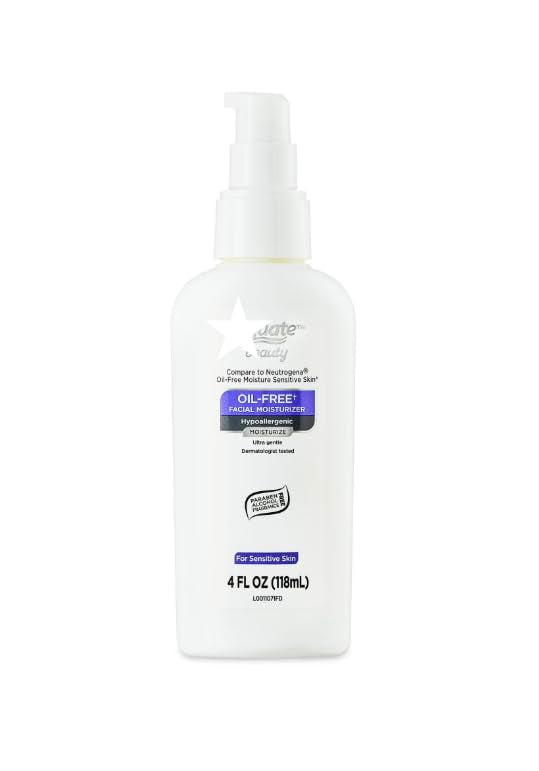 Oil Free Moisture Daily Hydrating Facial Moisturizer & Neck Cream with Glycerin • Ultra Gentle • Lightweight Face Lotion • 4 fl oz PACK-1