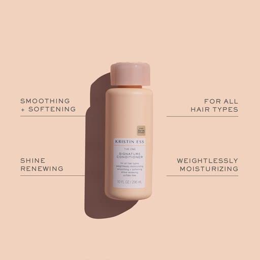 Kristin Ess One Signature Conditioner for Dry Damaged Hair - Moisturizing, Smoothing, and Softening, Sulfate Free, Color and Keratin Safe, 10 fl oz (Pack of 3)