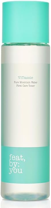 Feat By You ViTassie Pure Mountain Water First Care Toner - (5.41 FL OZ) Hydrating Toner for Face with Vitamin C & Hyaluronic Acid, Korean Skin Care Pore Minimizer Facial Toner, Vegan, Made in Korea