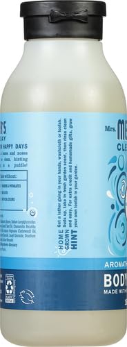 Mrs. MEYER'S CLEAN DAY Moisturizing Body Wash for Women and Men, Shower Gel Formula Made with Essential Oils, Rain Water, 16 oz (Pack of 2)