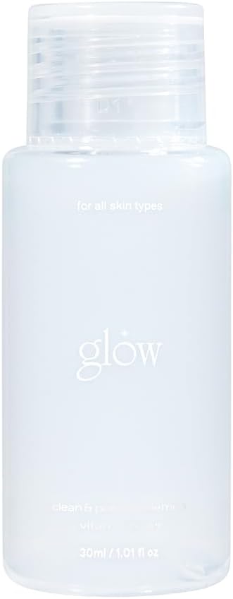 glow mini Lemon Vitamin Toner | Hydrating with hyaluronic Acid | mild Exfoliation | Jeju Lemon Water for Refreshing deep‑Moisture | Highly Absorbent Formula | Cruelty‑Free | 1 fl oz