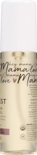 The Honest Company Mama Hydrating and Soothing Glow On Body Belly Oil,Plant Based Hypoallergenic,Fragrance-Free,4.2 fl oz,(Pack of 2)