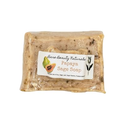 Botanical Fusion: Papaya Sage Handcrafted Soap (Super chunky cut 7-8.9 oz, Hi-Exfol Bath)