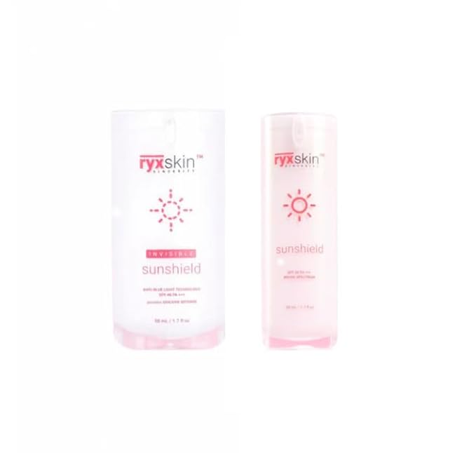 Ryx Ultimate Sun Defense Duo: Invisible Sunshield SPF 40 PA +++ & Sunshield SPF 50 PA+++ Bundle – 50ml Each