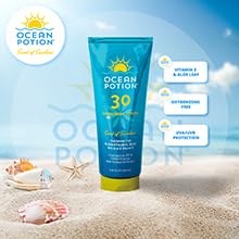 Ocean Potion SPF 30 Sunscreen Body Lotion, Broad Spectrum UVA/UVB Protection with Aloe and Vitamin E, Water-Resistant Non-Greasy Sunscreen, 6.8 oz
