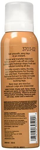 Sally Hansen Airbrush Legs, Spray-On, Medium Glow | Leg Makeup | 4.4 Oz | Pack of 2