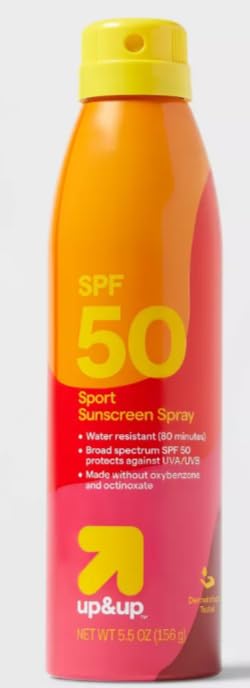 Sport Sunscreen Spray - SPF 50, 5.5 Fl oz (Pack 01)