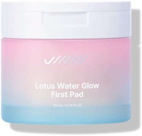 JINNYH Lotus Water Glow First Toner Pad (70 Pads) – Jeju Lotus Korean Toner Pads with MPD Tech, 400 000 ppm Lotus Essence, Vegan Cotton & Multi-Hyaluronic Acid