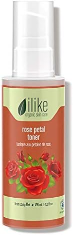 ilike organic skin care rose petal toner 4.2 fl oz.