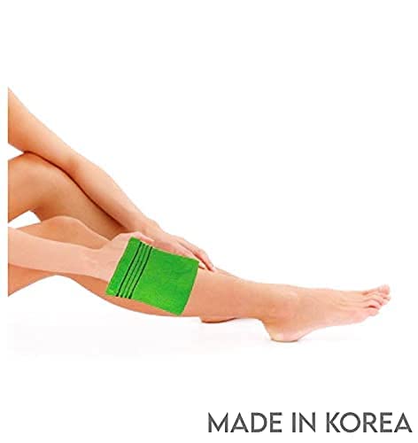 GOLDSANGSA-Korean Exfoliating Towel Washcloth Mitts 4pcs(Green)/ Korean Italy Towel Skincare Exfoliating Body Scrub Bath Cloth for Remove Dead Skin