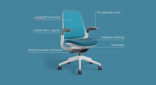 Steelcase Series 1 Work Office Chair - Royal Blue, Hard Floor Casters