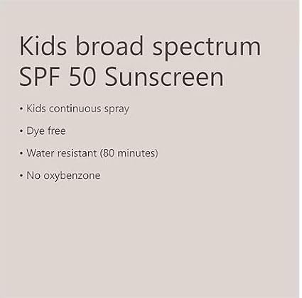 Walgreens SPF 50 Kids Continuous Spray Sunscreen 5.5oz (156g) Twin Pack