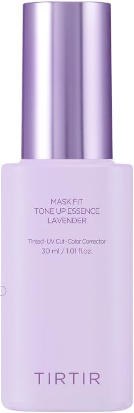 TIRTIR Mask Fit Tone Up Essence | Tinted Moisturizer, All-in-one base, Glass skin look, Deep Hydration, Long-lasting, Natural Coverage, Lightweight, Make-up free look, 1.01 fl.oz. (Lavendar)