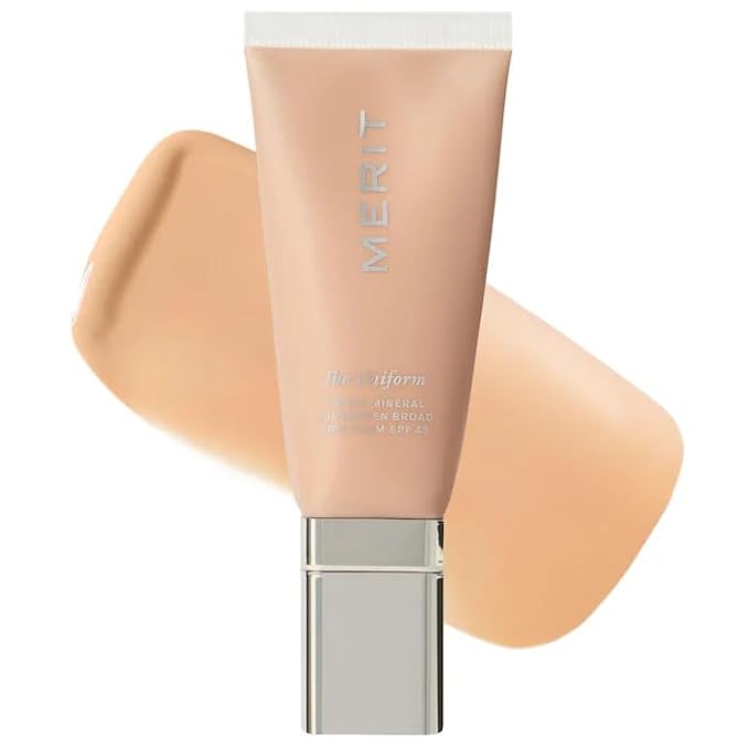 The Uniform Tinted Mineral Sunscreen Broad Spectrum SPF 45, Fragrance Free, Non-Comedogenic, Lightweight, buildable, oil-free - Color: (24 - light warm) - Size: (1.7 oz/50 mL)