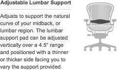 Herman Miller Classic Aeron Task Chair: Tilt Limiter w/Seat Angle Adj - Lumbar Pad - Fully Adj Vinyl Arms - Standard Carpet Casters