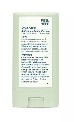 New Pip~et~te Mineral Sunscreen Stick, SPF 50, 0.6 oz (Pack of 1)