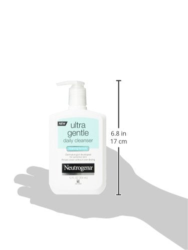 Neutrogena Ultra Gentle Foaming Facial Cleanser, Foaming Face Wash for Sensitive Skin, Gently Cleanses Away Dirt, Oil & Makeup Without Over Drying, Fragrance-Free, 12 fl. oz (Pack of 2)