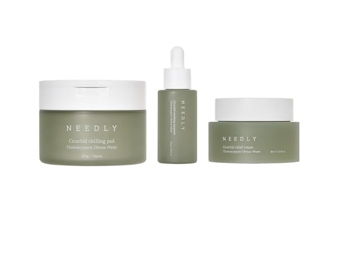 Needly Cicachid Skincare Set (Toner pad + Ampoule + Cream)