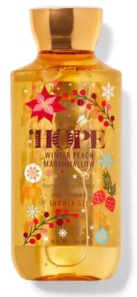 Bath and Body Works Gift Set of 10 oz Shower Gel and 8 oz Lotion (Hope Winter Peach Marshmallow), Multicolor
