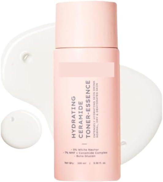 3.38Fl Oz / 100ml Ceramides Toner Essence Pack of 1 - Alcohol Free Toner