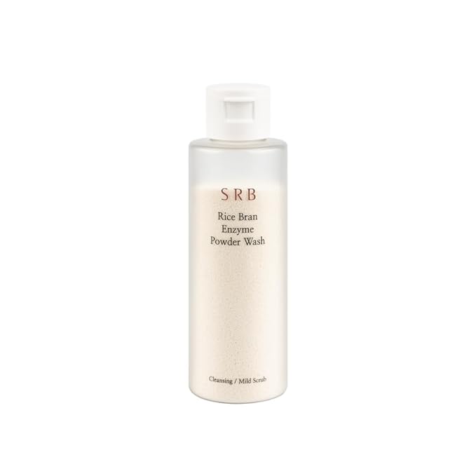 SRB Stabilized Rice Bran Enzyme Powder Wash - Exfoliating Face Wash with Enzymes for Sensitive and Acne Skin - Hydrating Collagen Rice Cleansing Powder (2.46oz)