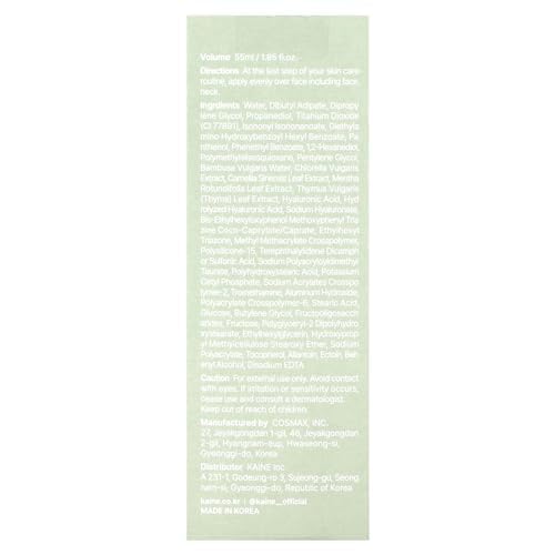 Kaine Green Fit Pro Sun, SPF 50+ PA++++, 1.85 fl oz (55 ml)