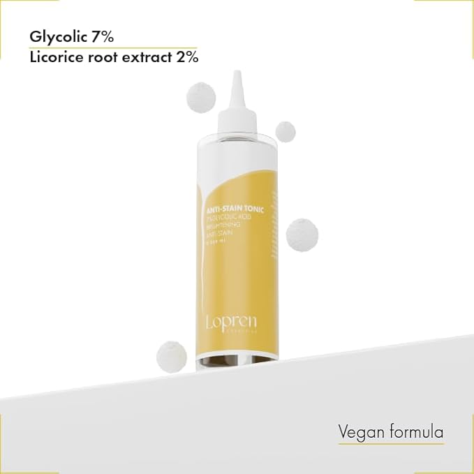 7% Glycolic Acid Brightening & Anti-Blemish Facial Toner, Exfoliating AHA Tonic for Uneven Skin Tone, Dark Spots & Dullness, Gentle Clarifying Toner for All Skin Types, 8.4 Fl Oz