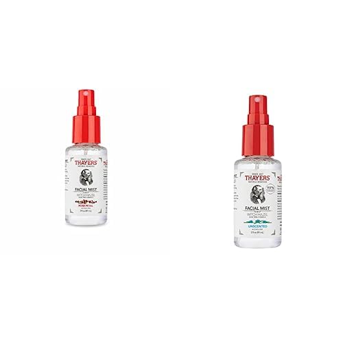 THAYERS Alcohol-Free Rose Petal Witch Hazel Facial Mist Toner, 3 Ounce + Trial Size Unscented Witch Hazel Facial Mist with Aloe Vera Toner, 3 Ounce