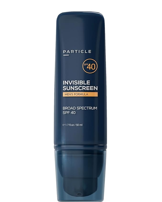 Particle Invisible Sunscreen, Men's Transparent SPF 40 Lotion with Vitamin E, Daily Skin Care for Men, Lightweight Formula for Sun Protection, Beard Friendly, Non Greasy, 1.7 FL OZ