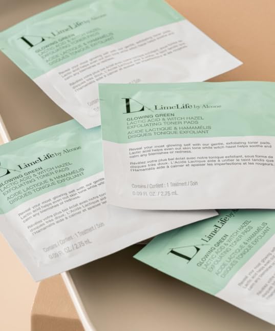 Liime - Liffe - Green Exfoliating Toner Pads – Brightening & Skin Smoothing – 15 Treatments | 2.75 ml Each (Total 0.09 fl. oz.)