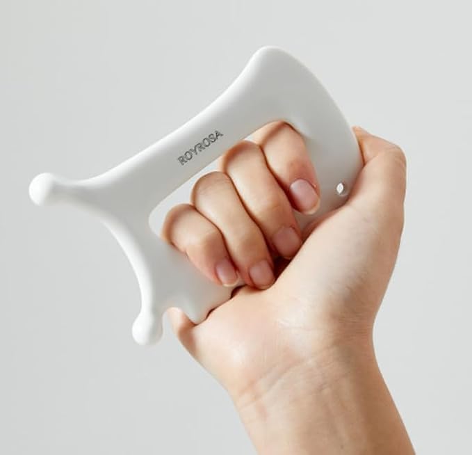 ROYROSA® 로이로사괄사 K-Beauty, 100% Ceramic Guasha, Facial and Body Acupuncture Therapy, Reduce Fine Lines and Wrinkles, Made in South Korea Guasha_Mini