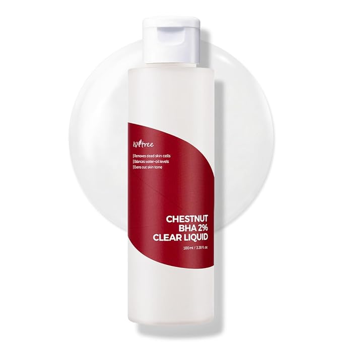 ISNTREE Chestnut BHA 2% Clear Liquid, 100 ml, 3.38 fl oz | Korean Skincare | Mild Exfoliating Toner for Deep Pore Care | Smoothing & Soothing with Chestnut & Salicylic Acid